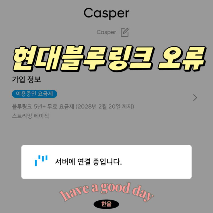  현대 블루링크 오류 - 해결방법