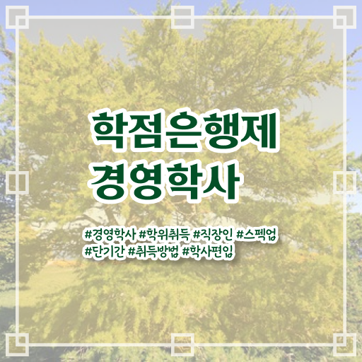  한밭대 경영학과 , 경영학과 대학진학, 경력없이 편하게 준비했던 팁