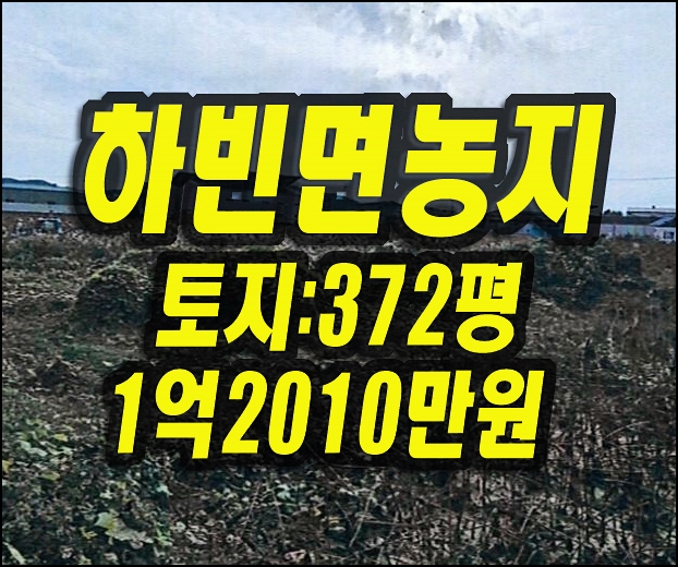  대구토지 반값 경매 달성군 하빈면 봉촌리 농지 매매