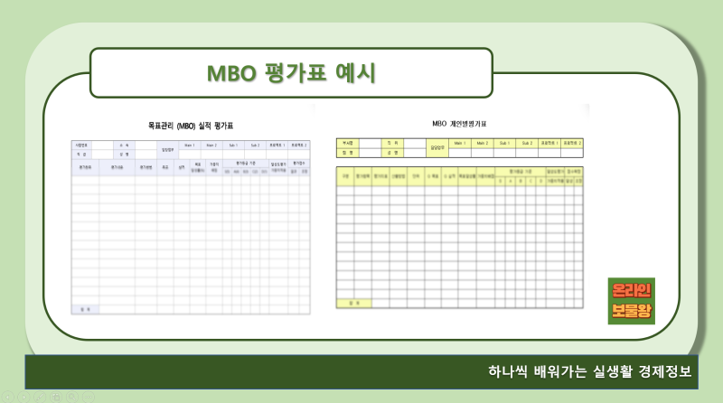 MBO 평가 뜻 목적 예시 OKR KPI와 차이점 : 네이버 블로그