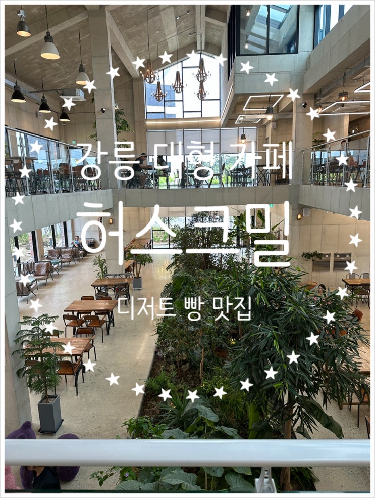  주차하기 편한 강릉카페 허스크밀 내돈내산 디저트 종류 가격