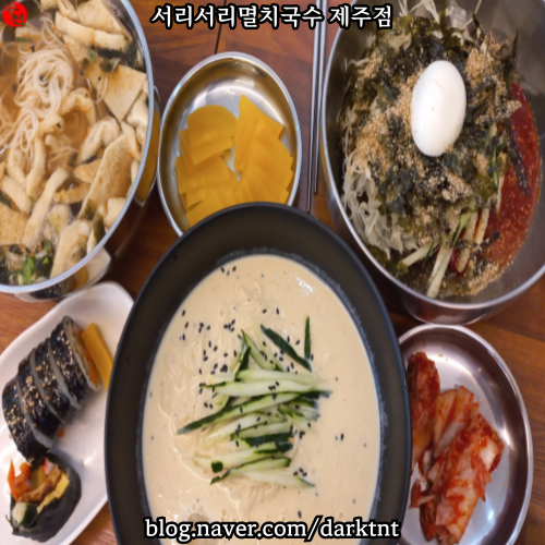 제주시 노형동 주민센터 근처 혼밥 가성비 맛집 제주 한라대 주변 서리서리멸치국수 제주점 추천