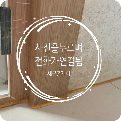 강아지마킹으로 부푼 문틀수리 몰딩복원