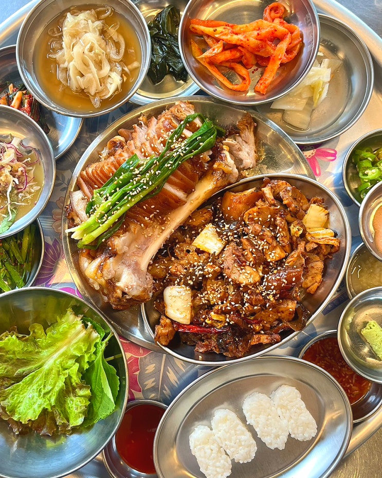  부산 동래족발 완미족발 반반으로 한상 온족 불족 마라족 점심 맛집
