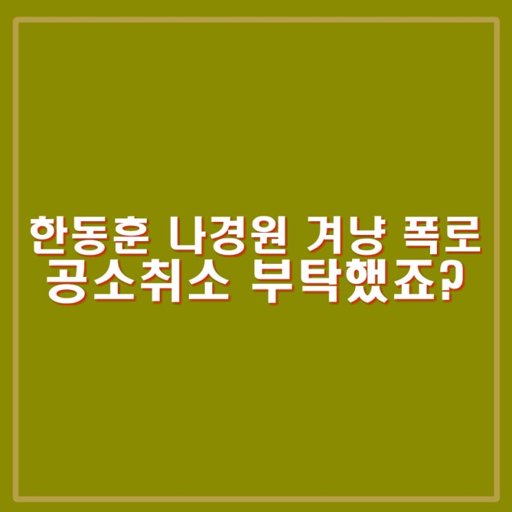 <b>한동훈 나경원</b> 겨냥 폭로. '패스트트랙 공소취소 부탁했죠?... 