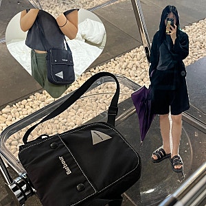 바버X앤드원더_ 수납력 좋은 나일론 미니 크로스백 추천