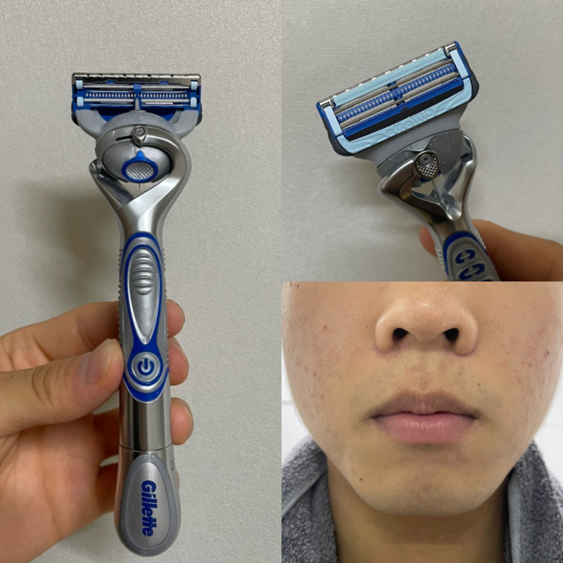 질레트 스킨텍 면도기로 자극 없이 면도하자