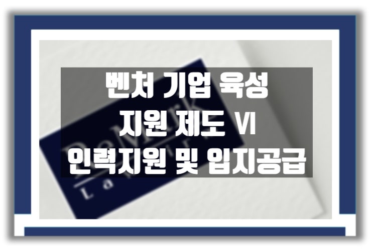  벤처기업 지원 제도 Ⅵ : 벤처기업 특례 인력 지원 및 입지 공급