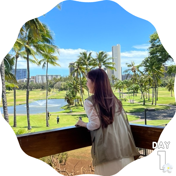  [ 하와이여행 Day 1 ] 호놀룰루 컨트리 클럽 - 오하우 72번 국도 - 할로나 블로우홀 - 누우아누팔리 - 월마트 - 이글카페 - 힐튼 가든 인 와이키키 호텔 수영장