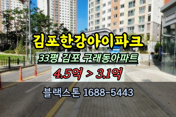  김포한강아이파크 33평 경매 구래동아파트 추천 매물