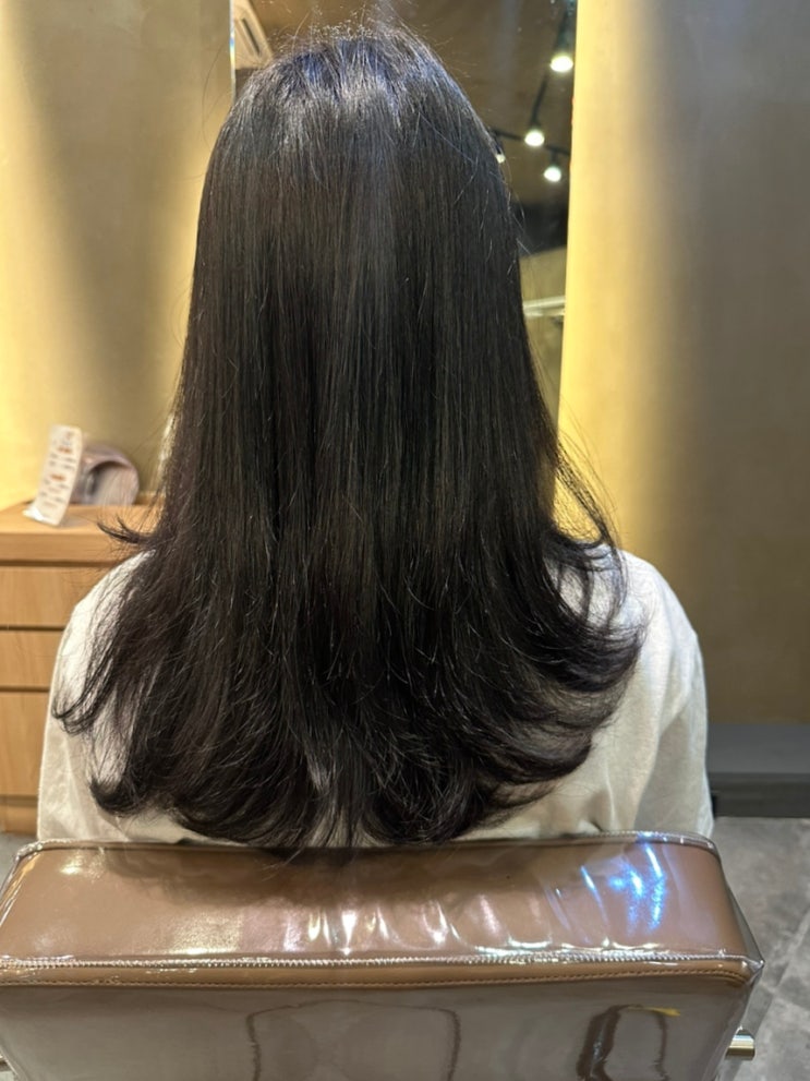  상왕십리역 미용실 살롱에이투지왕십리센트라스점 다크애쉬카키 전체염색 후기
