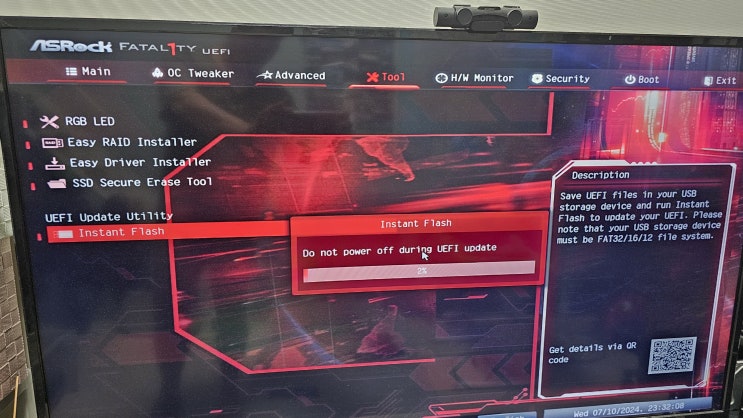  Asrock Fatal1ty AB350 Gaming-ITX/ac 10.08b 바이오스 업데이트