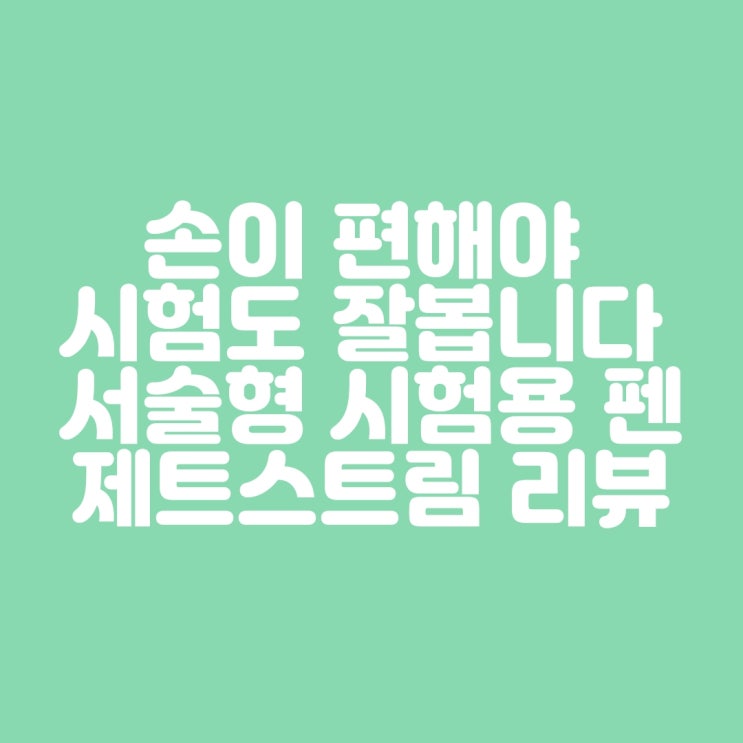  놀술형 서술형시험 준비용 펜 소개