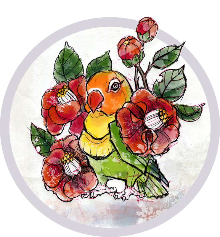  타투라쿤 샘플도안/모란앵무새 타투도안