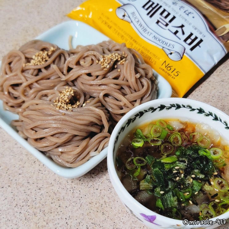  노브랜드 메밀소바 가격 및 칼로리 내돈내산 리뷰
