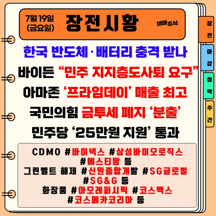 [  주식시황 ] <b>트럼프</b> 리스크, 바이든 사퇴로 해소될까?