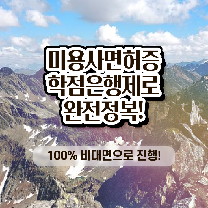  헤어디자이너 자격증 , 종합미용면허증 집에서 온라인으로 취득한 과정
