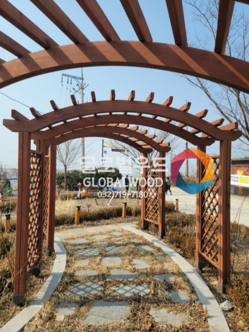  [글로벌우드][제품출고]_장미아치파고라 출고(트렐리스)