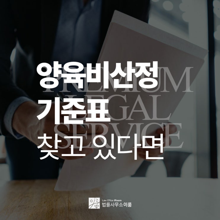  양육비산정기준표 법적 기준은 뭘까??, 서울양육권변호사 빠른 상담