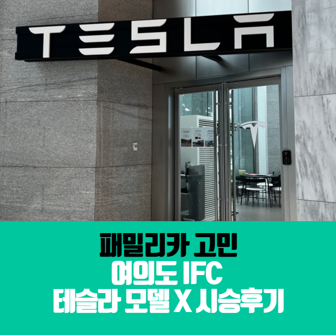  패밀리카 고민/ 여의도IFC몰 테슬라 모델X 시승/엄마 입장에서 타 본 후기