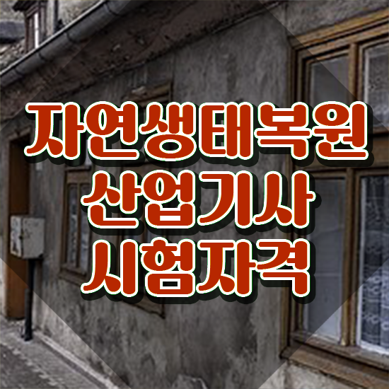  자연생태복원산업기사 응시조건 집에서 온라인으로 15주만에 준비한 노하우