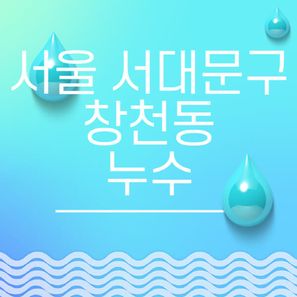  서울 서대문구 창천동 누수탐지 업체 추천과 비용, 후기, 보험 등 알아보기