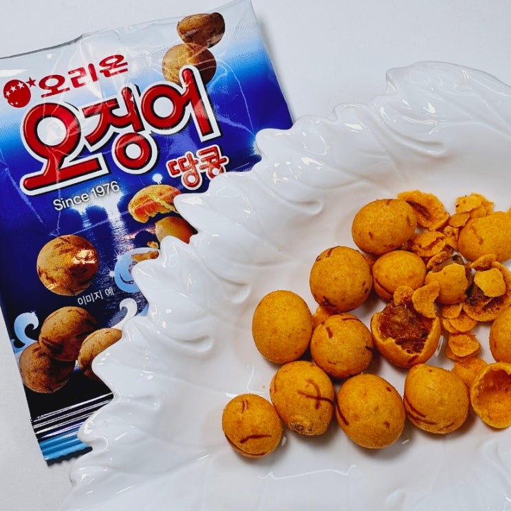  오리온 오징어땅콩 칼로리 가격 30g 옛날과자