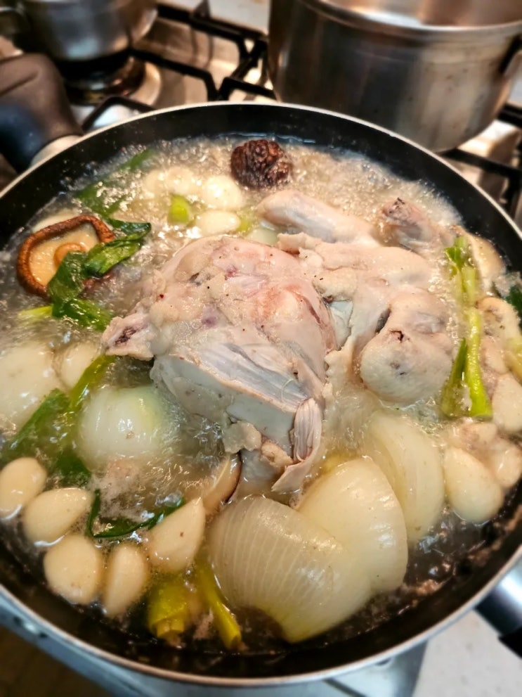  동대문식 닭한마리 집에서 해보기 + 마늘 버터 통닭