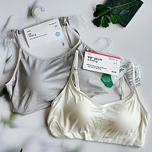 자주 인견 브라캐미솔 | 자주 텐셀 브라캐미솔 | 브라 내장 나시 속옷 추천 | 브라캡나시 | 내....