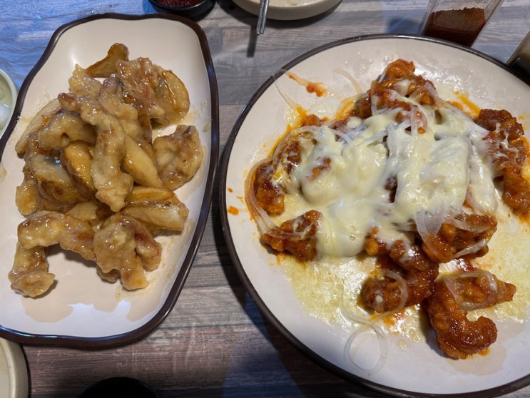  어제 저녁은 강릉 맛집!!  육영탕수육 감크탕