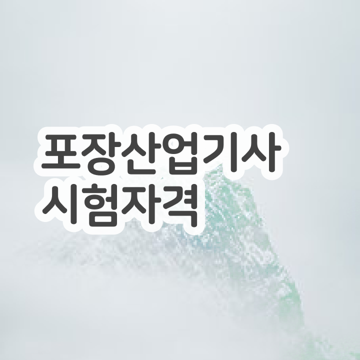  포장산업기사 응시조건 온라인 수업으로 단기간에 끝낸 비법