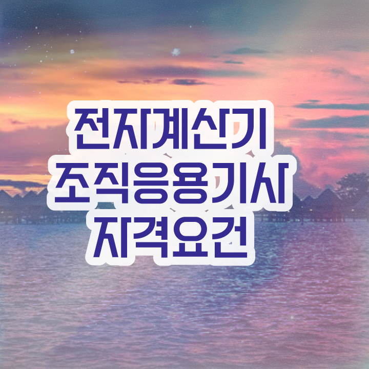  전자계산기조직응용기사 시험응시자격 독학으로 편하게 끝낸 전략