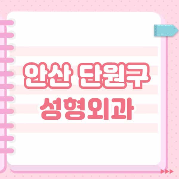  안산 단원구 성형외과 유명한 잘하는 곳 추천과 블랙리스트 공개!