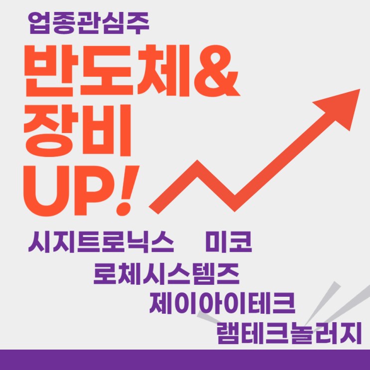  업종관심주 - 반도체&장비(시지트로닉스,미코,로체시스템즈,제이아이테크,램테크놀러지)주도주식 주가 분석 및 미래 투자 전망