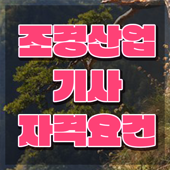  조경산업기사 시험일정 조경산업기사 시험응시조건 학점은행제로 15주 동안 끝낸 후기