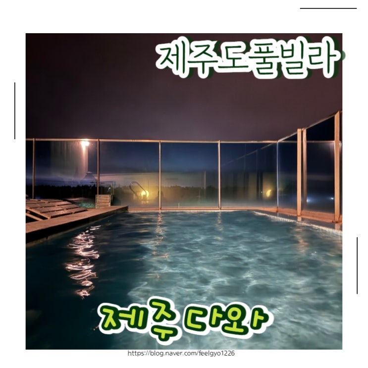  제주도 애견동반 숙소 제주다와 뷰좋은 풀빌라펜션
