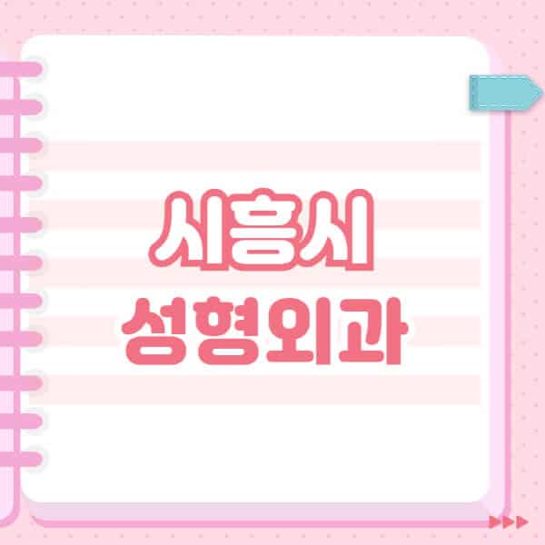 시흥시 성형외과 유명한 잘하는 곳, 블랙리스트까지!