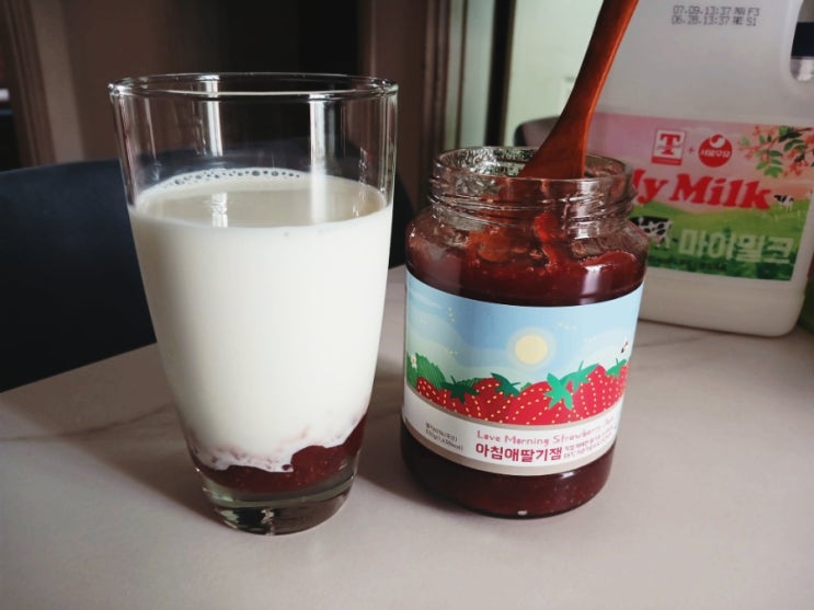  딸기라떼만들기 논산아침애딸기농장 딸기잼