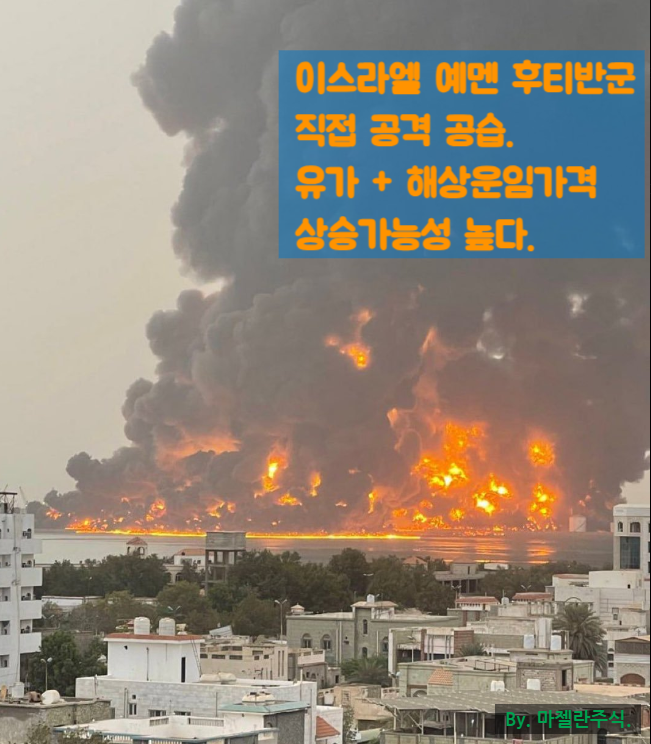 <b>이스라엘</b> 예멘 <b>후티</b>반군 공습 유가(원유)가격  해상운임비 상승... 