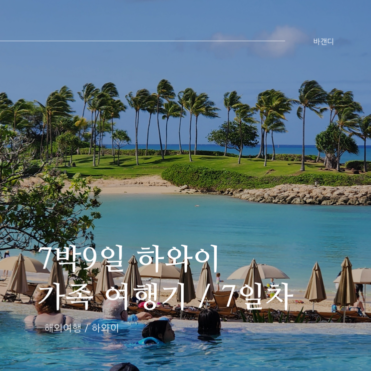  하와이 7박 9일 가족여행 7일차 / 디즈니 아울라니, 하나우마베이