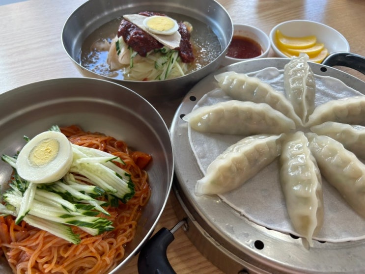  울산 달동 맛집 삼삼밀면 물밀면 비빔밀면 만두 완전 최고