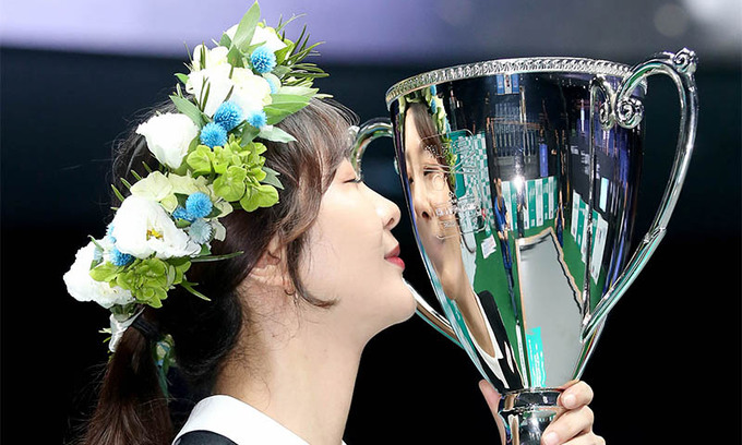 두 아이 엄마 당구선수 김상아 , 하나카드 챔피언십 우승!