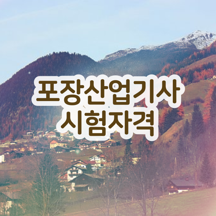  포장산업기사 취득자격 인강만 듣고 빠르게 준비한 후기