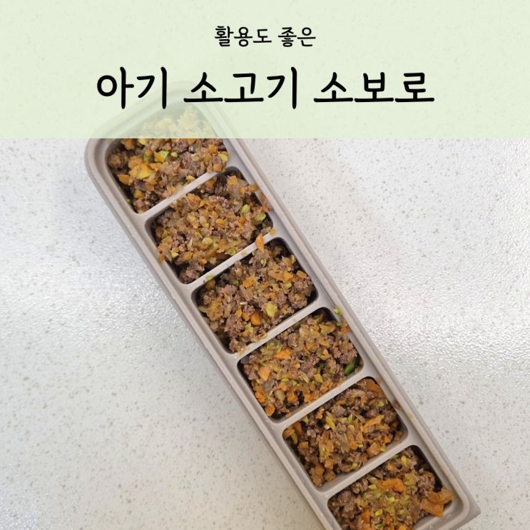  소고기 소보로 만들기 활용도 좋은 유아식 반찬 만능 재료