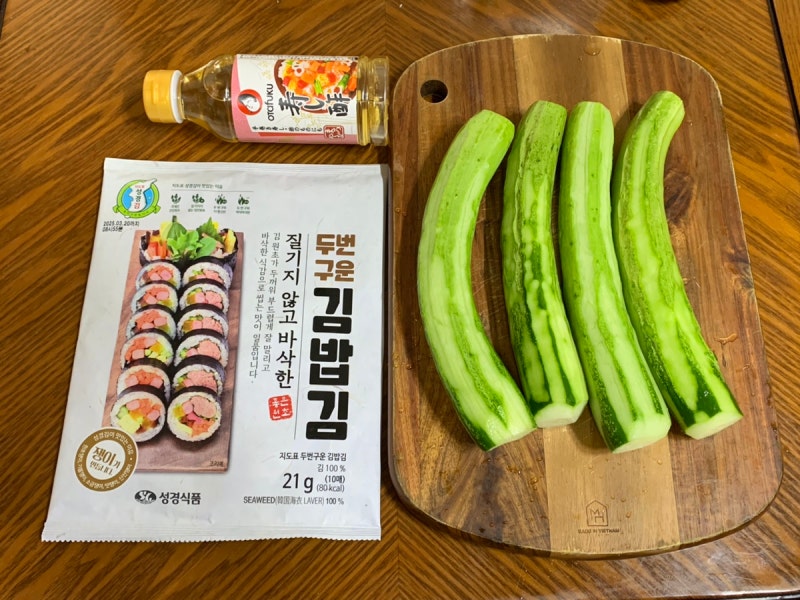 오타후쿠 스시스 초밥용 식초 단촛물로 오이김밥 만들기