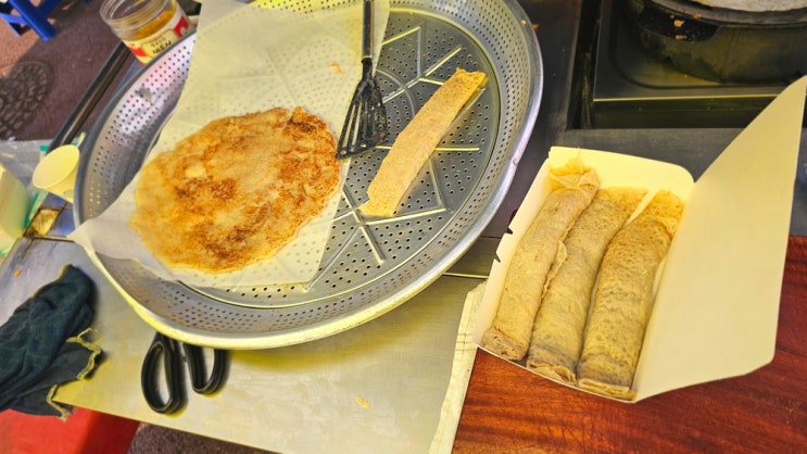  평창 봉평 5일장에서 메밀전병 사먹기