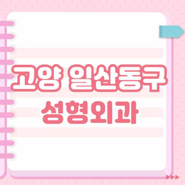  고양 일산 동구 성형외과, 유명한 잘하는 곳 추천 및 블랙리스트 소개