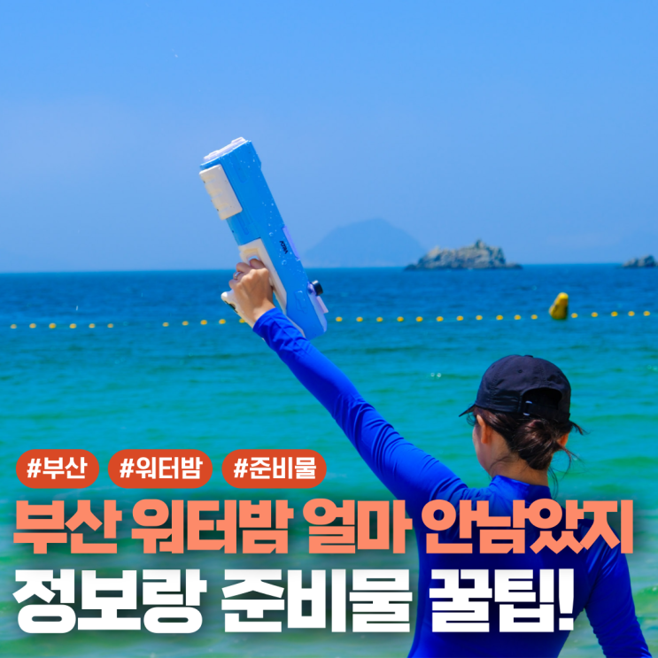  부산 워터밤 준비물 전동물총 추천 장소 라인업까지