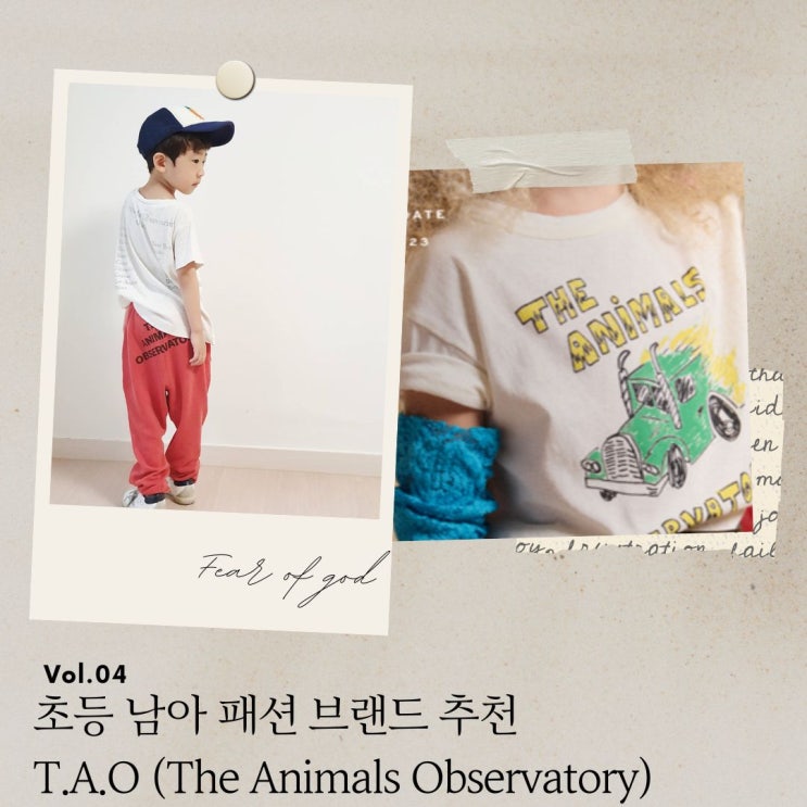  타오(The Animals Observatory) 2024 FW 룩북 및 구매처_남자 어린이 옷 브랜드 추천