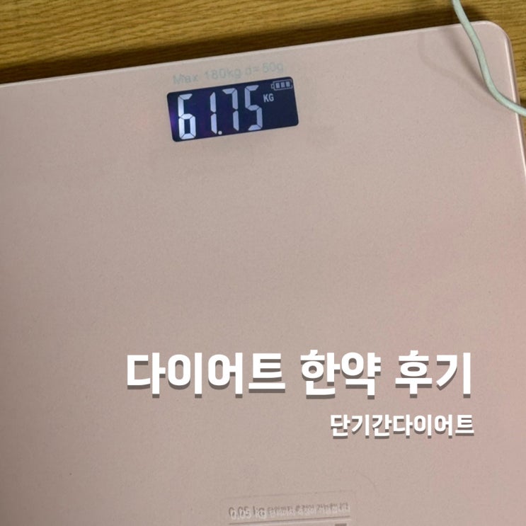  다이어트한약 복용 2주차 후기_ 디톡스다이어트
